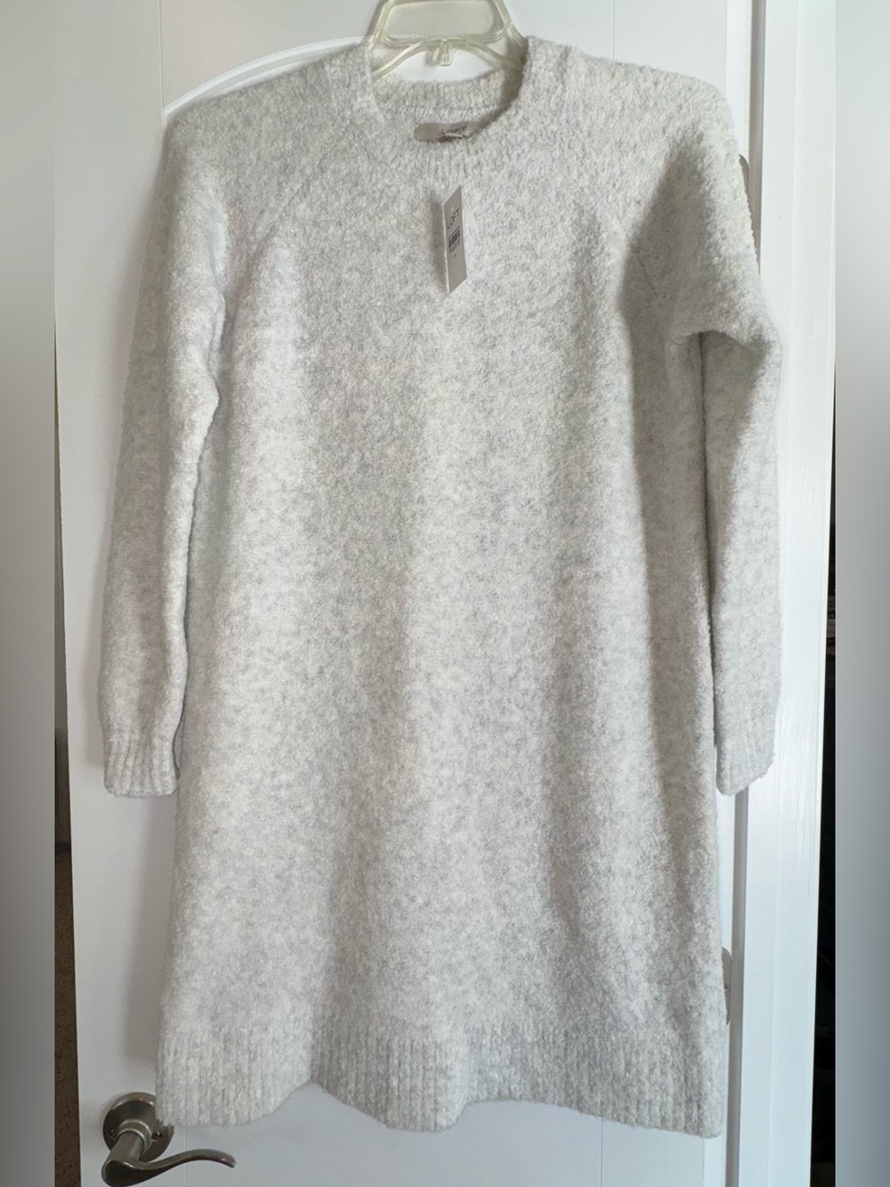 NWT Ann Taylor LOFT Heather Gray Boucle Sweater Dress